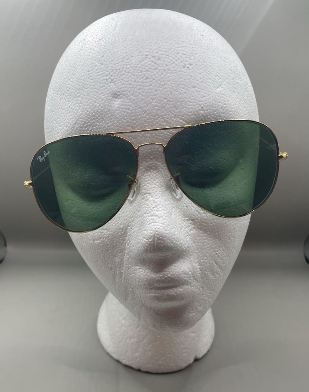 Ray Ban Aviator Pilot Sunglasses Metal Gold Frame Green Lens RB3026 62-14-138 UV